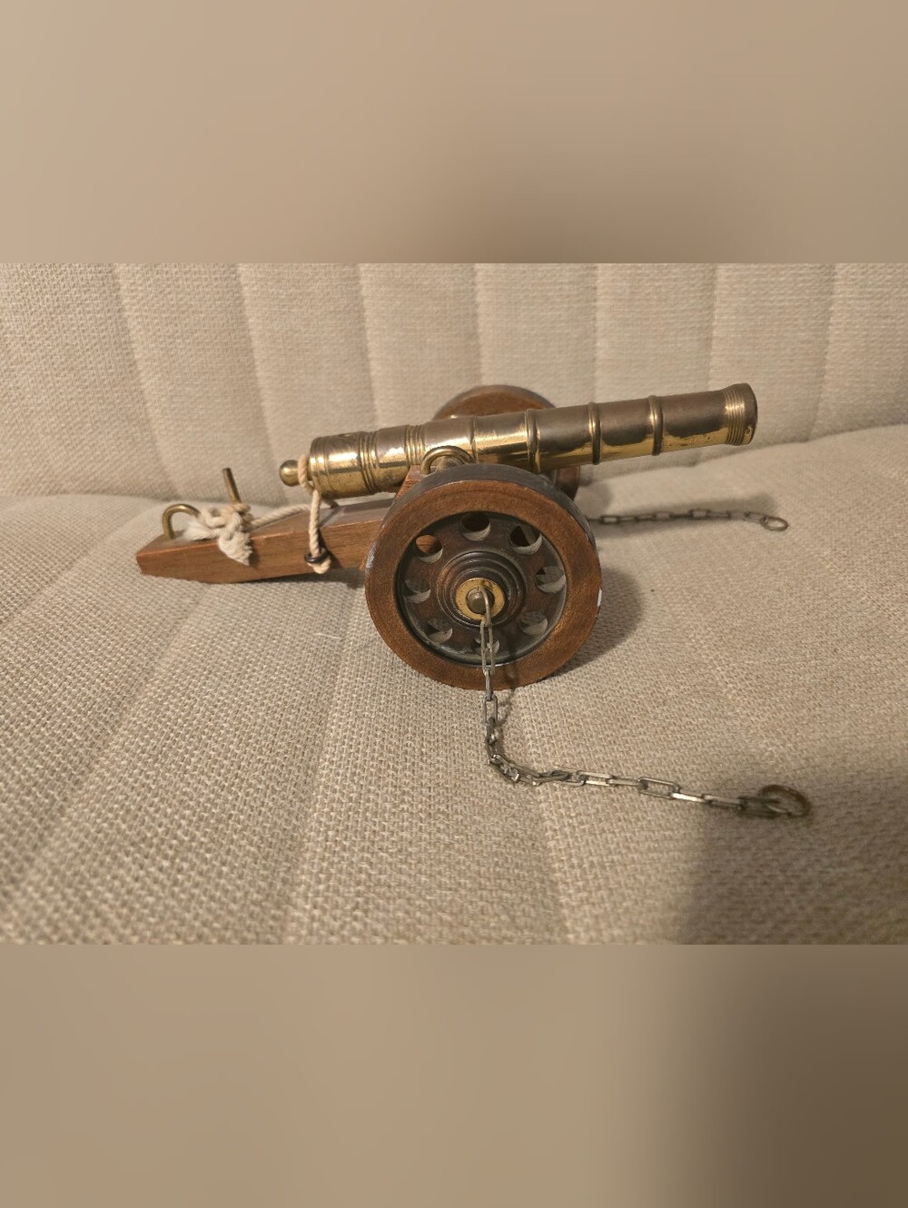 Vintage Brass Cannon Collectible Decorative Vintage Metalware Model